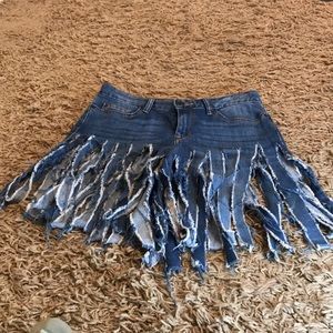 Denim high waist short